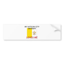 My Vatican City Grandpa Loves Me bumper stickers