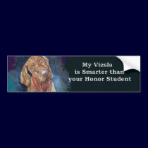 My Vizsla bumper stickers by artbyjolyn My Vizsla bumper stickers