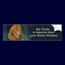 My Vizsla bumper stickers by artbyjolyn My Vizsla bumper stickers