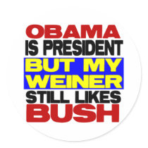 My Weiner Still Likes Bush stickers
