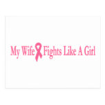 my wife fights like a girl post cards