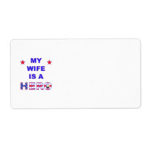 My Wife Is A Hero Shipping Labels