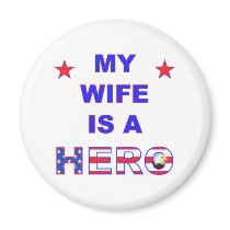 My Wife Is A Hero Magnets