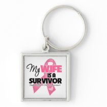 My Wife is a Survivor - Breast Cancer Keychains