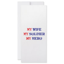 My Wife, My Soldier, My Hero rack cards