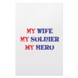 My Wife, My Soldier, My Hero Custom Stationery