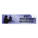 My Wife Protects Your Freedom (Air Force Husband) Bumper Stickers