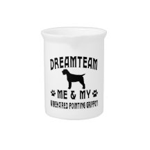 My Wirehaired Pointing Griffon Dog Drink Pitcher