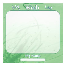 My Wish List - 525x525 - Green Custom Invitations