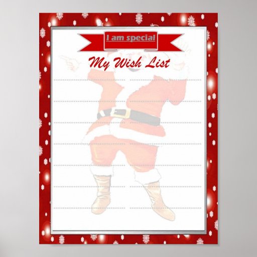 My Wish List Template Poster Zazzle