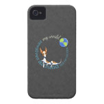 My World Red Rat Terrier Coal iPhone 4 Case-Mate Cases