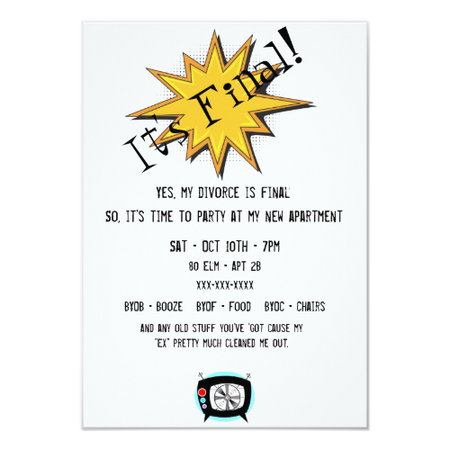 My X Cleaned Me Out Party Invitations