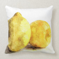 My Yellow Kitchen: Counter-Top Lemons Throw Pillow
