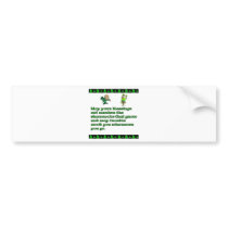 My your blessing out number the shamrocks bumper stickers