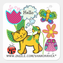 MY ZAZZLE - SRF SQUARE STICKER