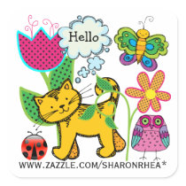 MY ZAZZLE - SRF SQUARE STICKER