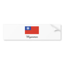 Myanmar Flag Design bumper stickers by flagshirt Myanmar Flag Design bumper stickers