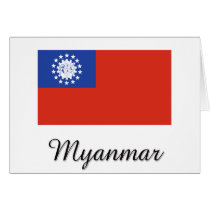 Myanmar Flag Design cards