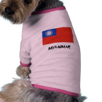 Myanmar Flag pet clothing