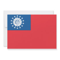 Myanmar Flag invitations by flagshirts Myanmar Flag invitations