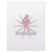 Myanmar Flag Map 2.0 Personalized Letterhead