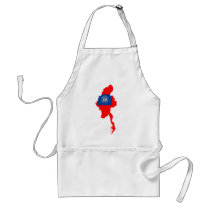 Myanmar flag map aprons by FlagStore Myanmar flag map aprons