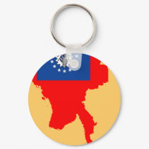 Myanmar flag map keychains by FlagStore Myanmar flag map keychains