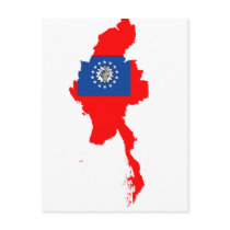 Myanmar flag map postcards by FlagStore Myanmar flag map postcards