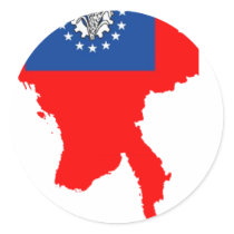 Myanmar flag map stickers by FlagStore Myanmar flag map stickers