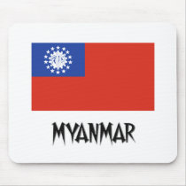 Myanmar Flag mousepads by flagshirt Myanmar Flag mousepads