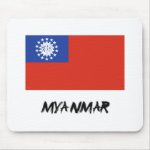 Myanmar Flag mousepads by flagshirt Myanmar Flag mousepads