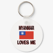 Myanmar Loves Me keychains by flagshirt Myanmar Loves Me keychains