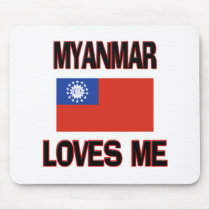 Myanmar Loves Me mousepads by flagshirt Myanmar Loves Me mousepads