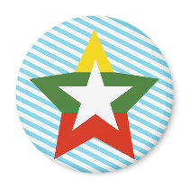 Myanmar Star Fridge Magnet