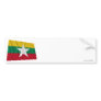 Myanmar Waving Flag Bumper Stickers