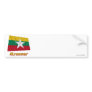 Myanmar Waving Flag with Name  Bumper Sticker