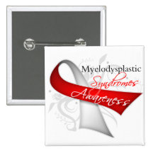 Myelodysplastic  Syndromes Awareness Ribbon Pinback Button