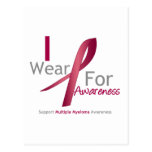 Myeloma - I Wear Burgundy For Awareness Post Cards