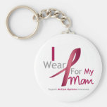 Myeloma - I Wear Burgundy For My Mom Keychain
