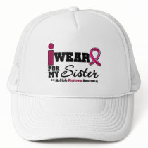 Myeloma I Wear Burgundy Ribbon Sister hats by shopforawareness Myeloma I Wear Burgundy Ribbon Sister hats