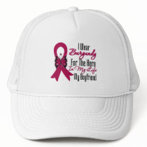 Myeloma Ribbon Hero My Boyfriend hats