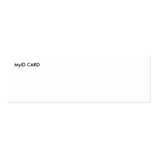 MyID CARD Business Card Template (front side)