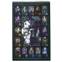 myka, jelina, art, gothic, fantasy, calendar, 2010, 2011, angel, fairy, faerie, fae, faery, pixie, big, eyed, angels, Calendar with custom graphic design