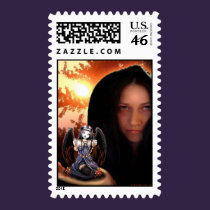 Myka Jelina Art Gothic Angel Postage stamps