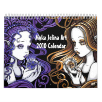 myka, jelina, art, gothic, fantasy, calendar, 2010, angel, fairy, faerie, fae, faery, pixie, big, eyed, angels, Calendar with custom graphic design