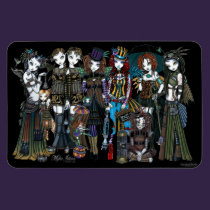Myka Jelina Art Steampunk Tribal Fairies Magnet premium magnets