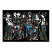 Myka Jelina Gothic Steampunk Tribal Circus Fairies Posters