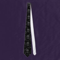 Myka Jelina Punk Skull and Crossbones Black Tie ties
