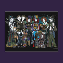 Myka Jelina Steampunk Circus Fairies Postcard postcards