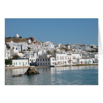 Mykonos Greece Card by RyanCFI